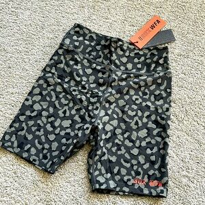 White fox biker shorts
